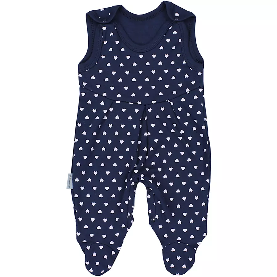 TupTam Baby Mädchen Strampler mit Fuß 3er Pack rosablau