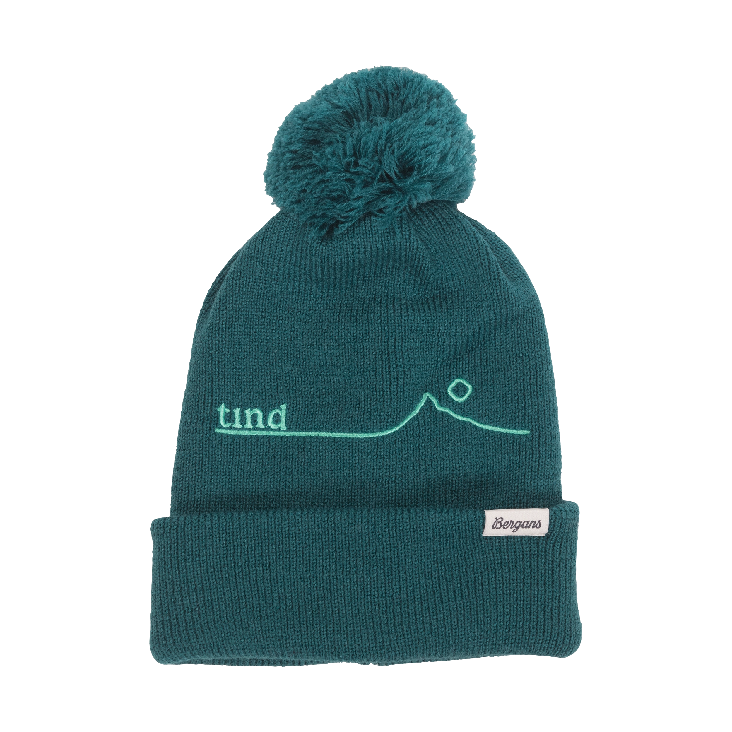 Tind PowPow Pom Wool Beanie Malachite Green