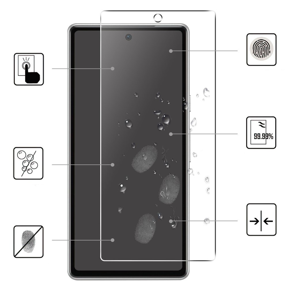 Google Pixel 7a Panzer Glas Displayschutz Case Friendly