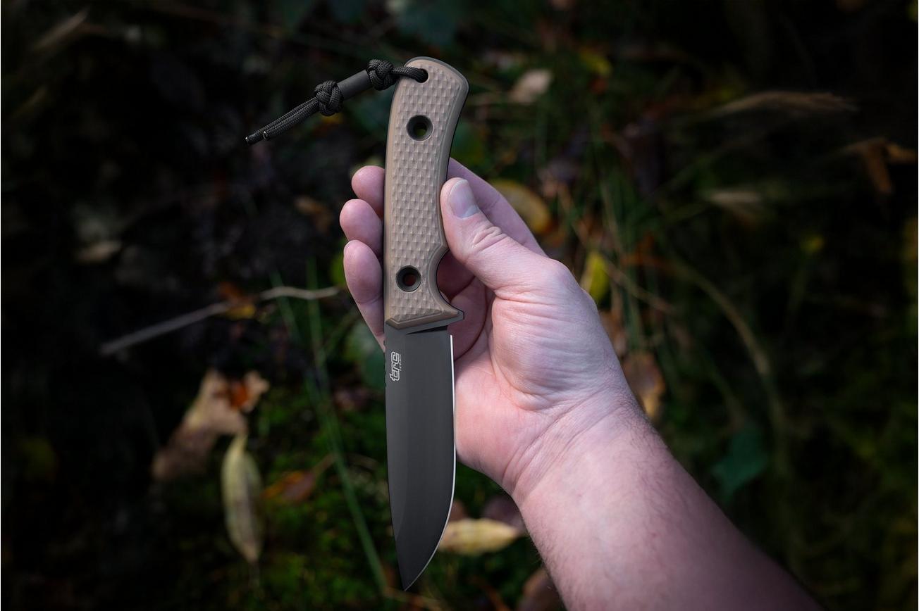 TRC Knives South Pole Limited Run DLC Elmax, Coyote Brown G10, Knivesandtools Exclusive, survivalmes