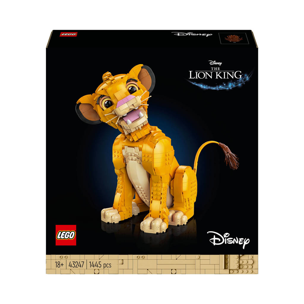 Lego Simba is een leuke bouwervaring en een geweldJonge Simba de Leeuwenkoning Decoratie Bouwpakket voor Volwassenen 43247