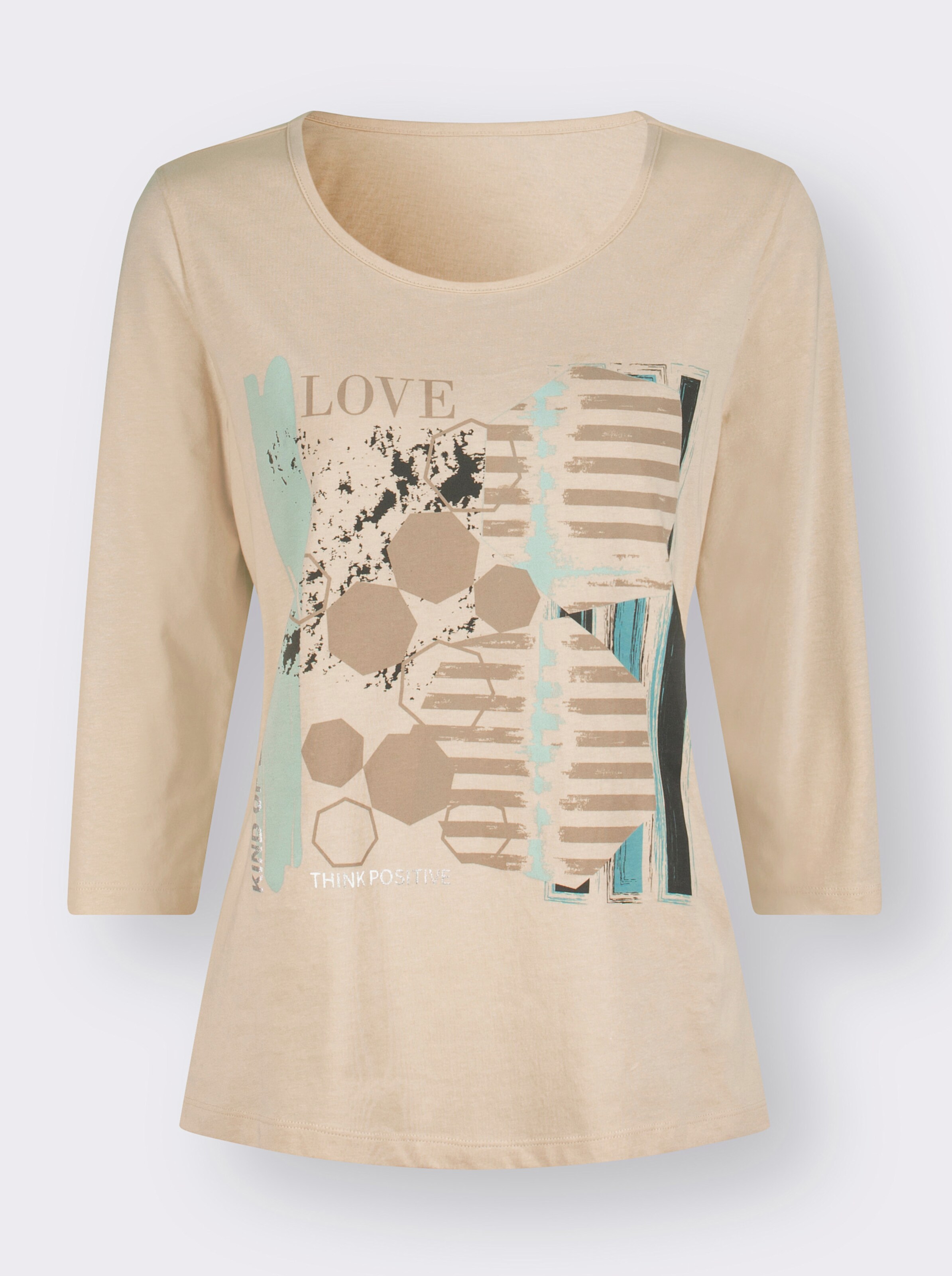 Shirt mit Glitzer-Druck im Vorderteil
