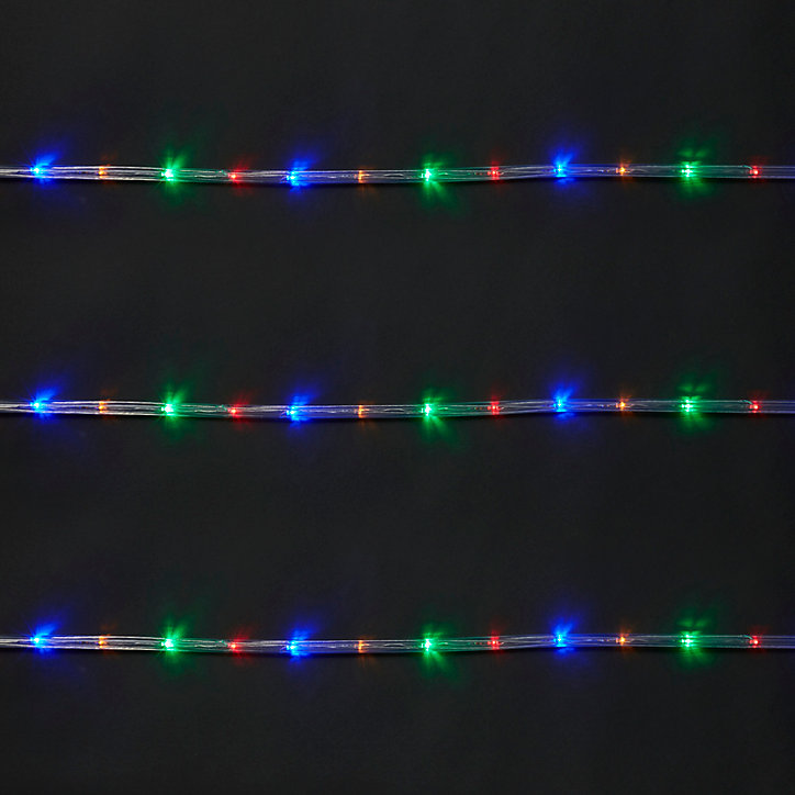 Guirlande lumineuse LED intérieure et extérieure multicolore câble noir 8 m