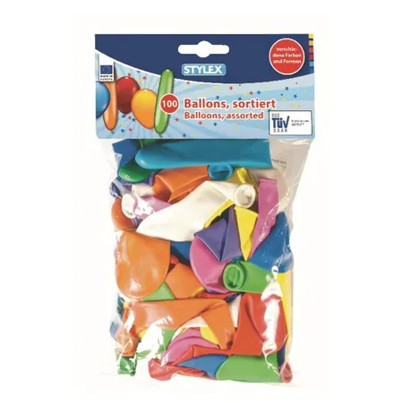 Stylex Luftballons, 100er Beutel, farbig sortiert