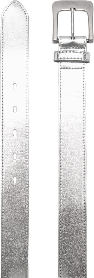 MANGO Square buckle belt Silver