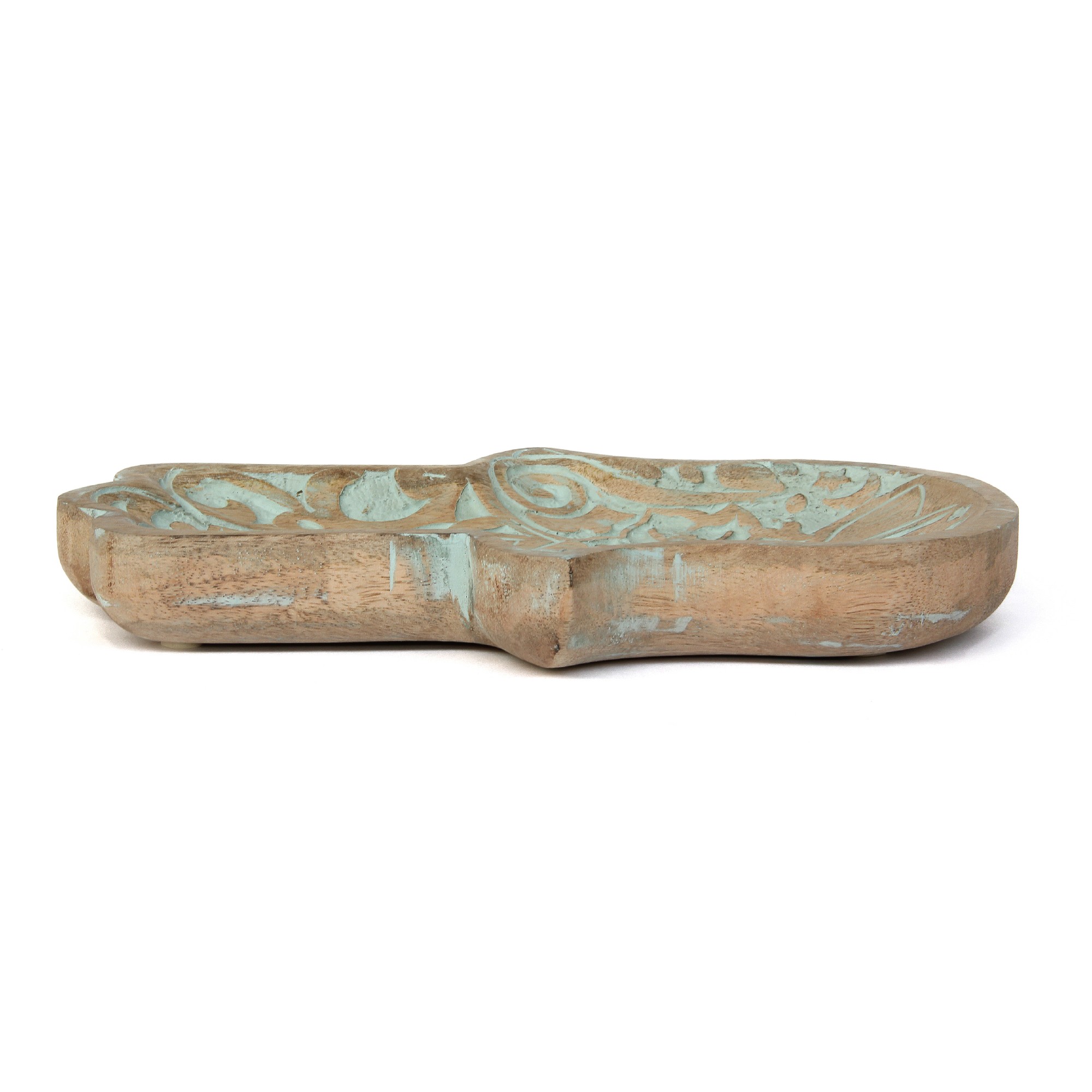 Teller Ablage 'Fatima', natur, T 31 cm, B 22 cm, H 4 cm von fischer's lagerhaus
