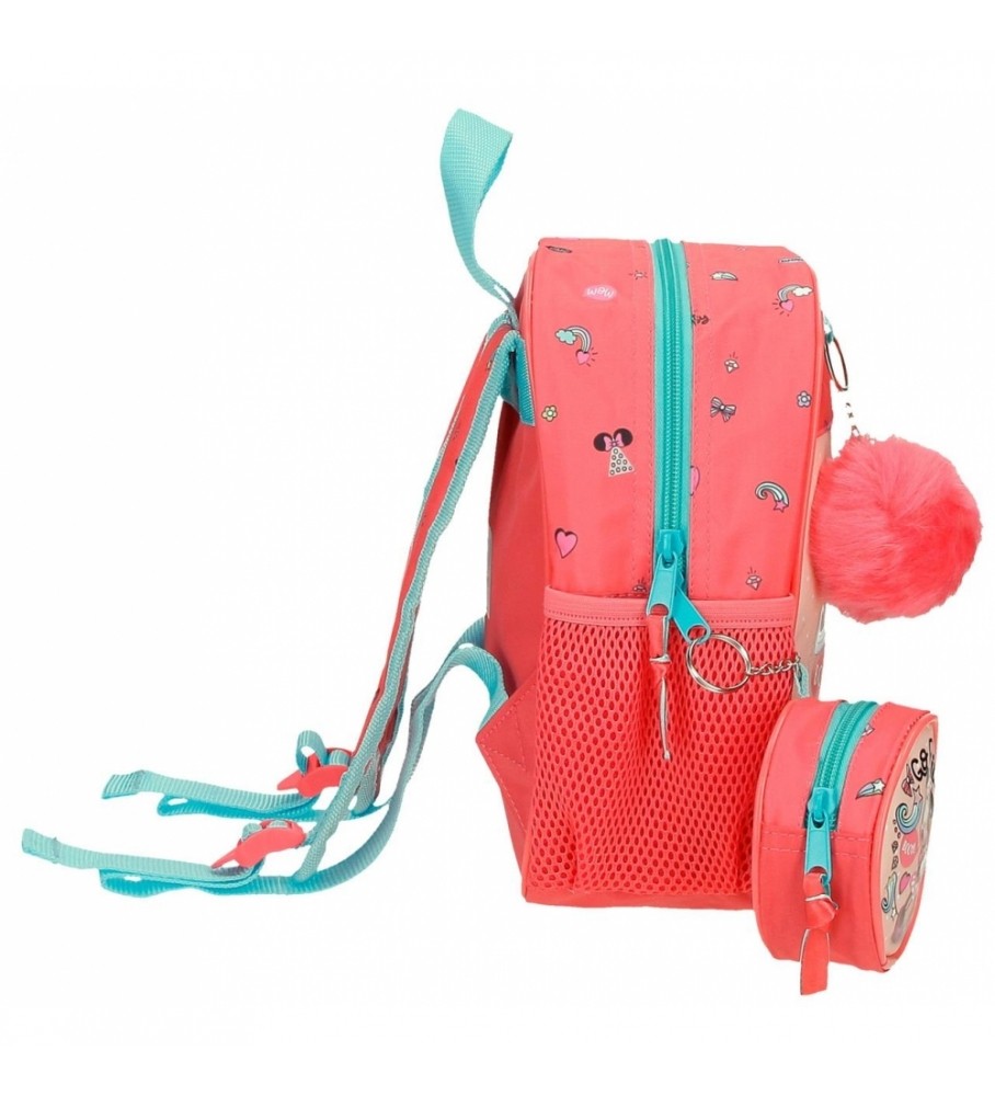 Mochila Joumma Bags Guardera Minnie Lovin Life adaptável rosa