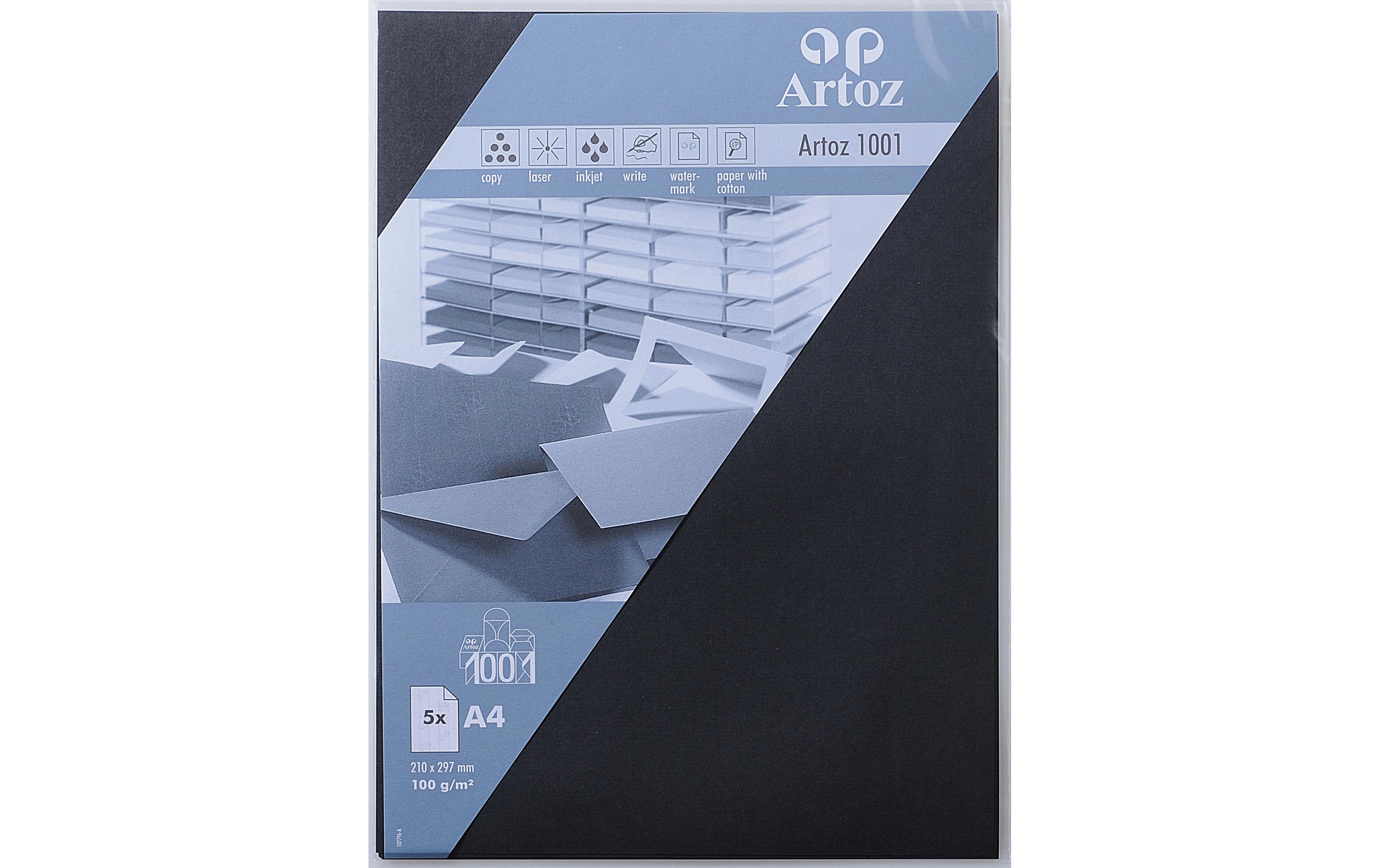 Schreibpapier 1001 A4 100 g/m² 5 Blatt, SchwarzDesignpapier