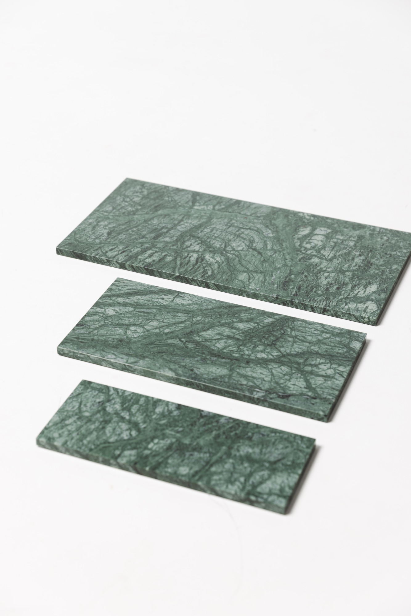 Marmer dienblad rechthoek M groen 15x30cm