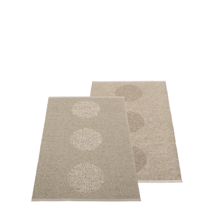 Pappelina - Vera Wendeteppich 2.0, 70 x 120 cm, dark linen / linen metallic