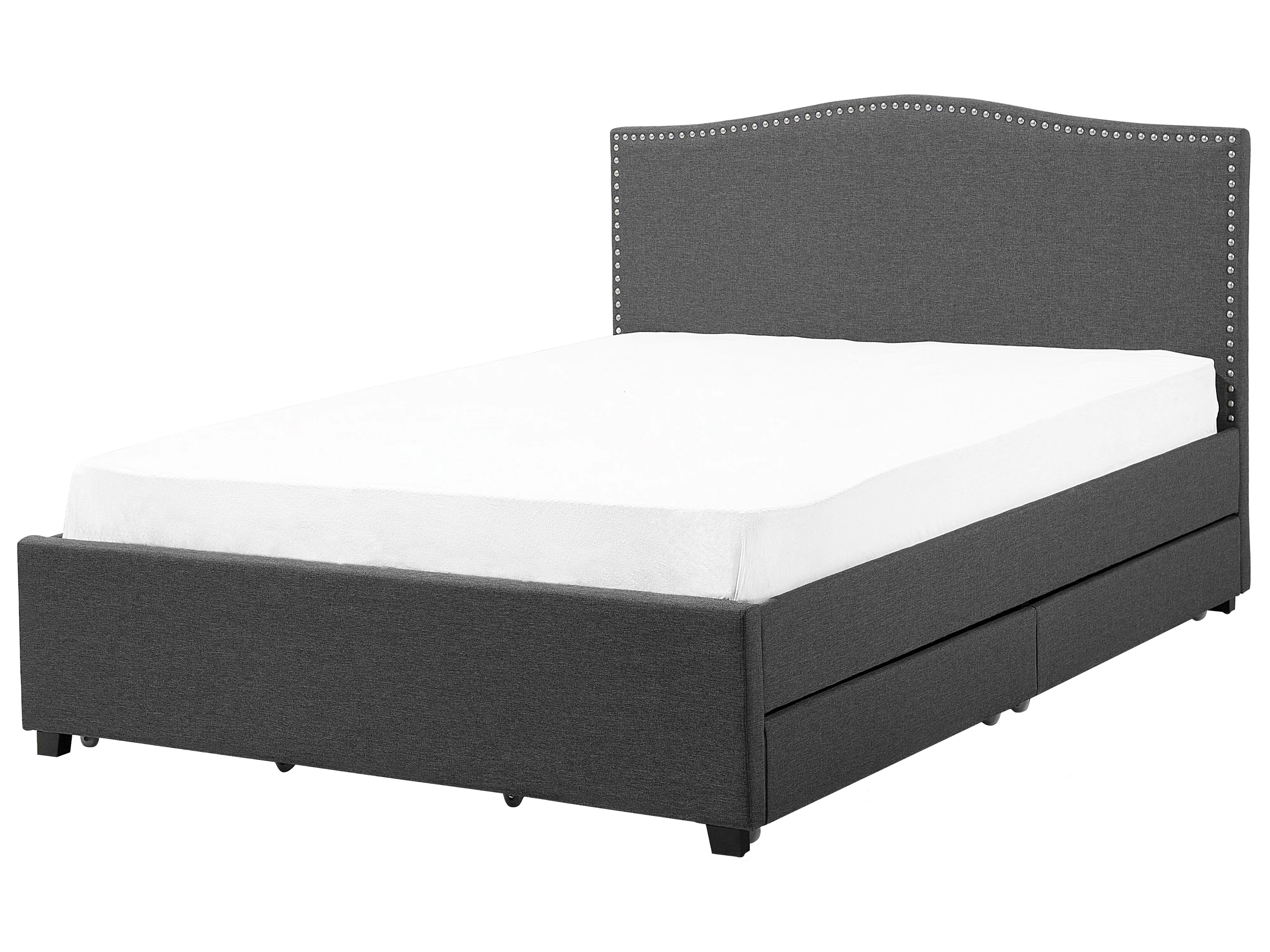 Bed met opbergladen Stof MONTPELLIER 180 x 200 cm LED Meerkleurig