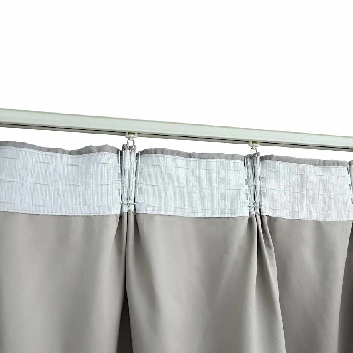 vidaXL Rideaux occultants avec crochets - Gris