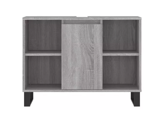 Armoire salle de bain sonoma gris 80x33x60 cm bois d'ingénierie