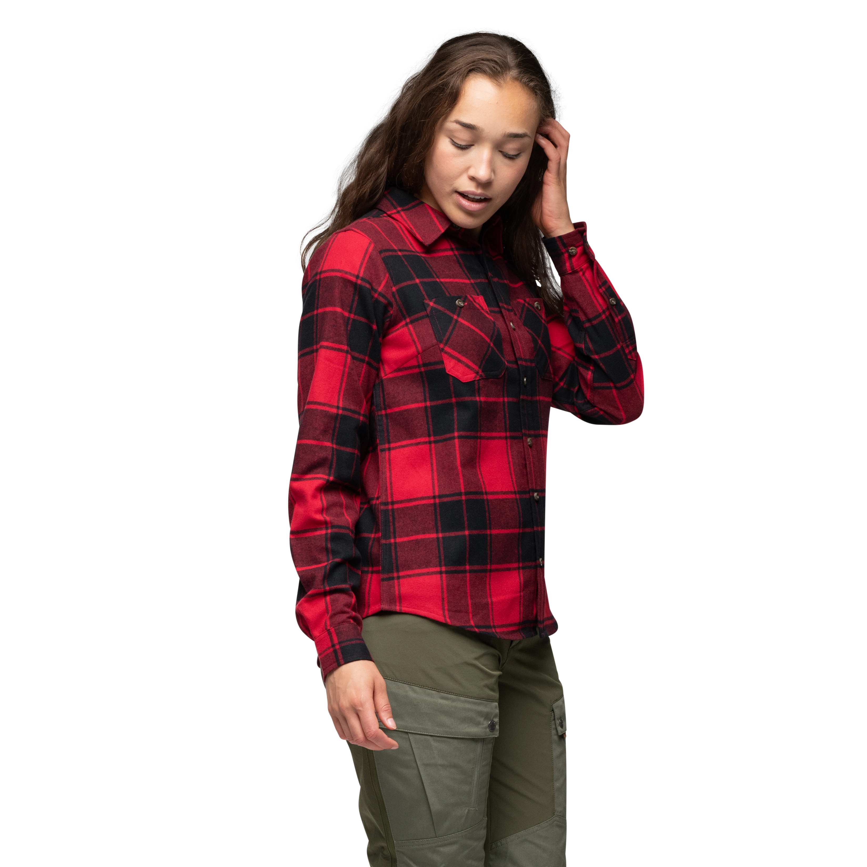 Nordmarka Flannel Shirt Women Red / Black Check