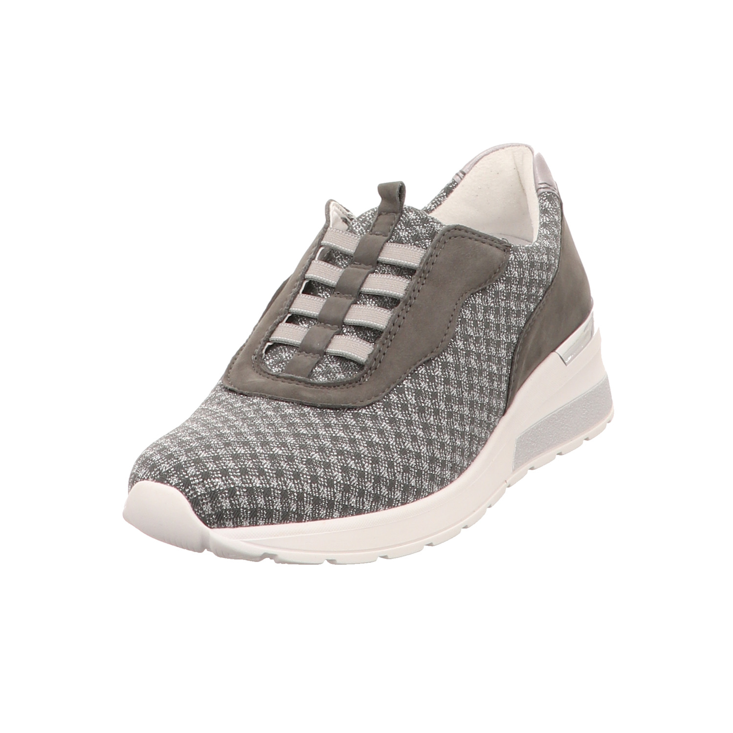 Waldläufer Slipper grau weiss/weiss kombi
