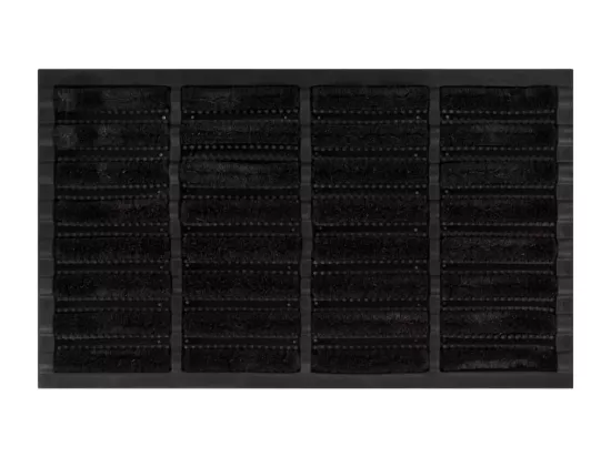 Paillasson rectangulaire 45x75 cm caoutchouc et fibre de coco