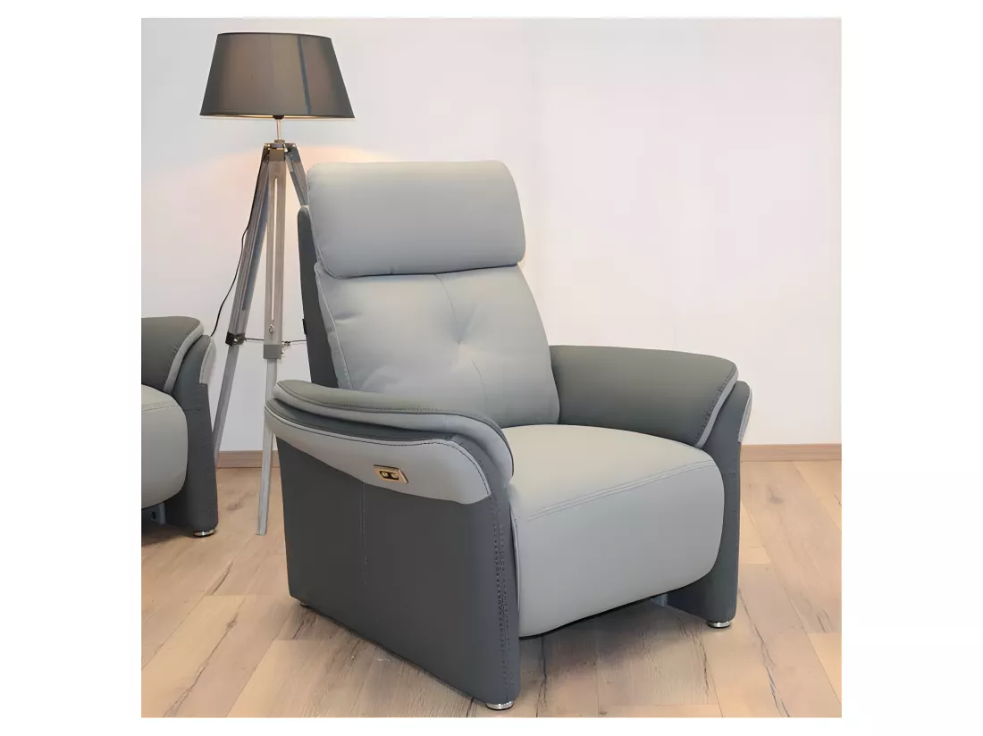 Fauteuil Relax Electrique Tissu gris - AUSTRALIO