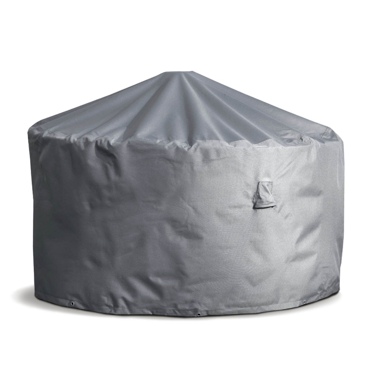 More Garden - Premium ronde tuintafelhoes: Ø110x71(H) cm | Robuuste, waterdichte en weerbestendige hoes voor tuintafels, gemaakt van Oxford 600D-stof | Lichtgrijs