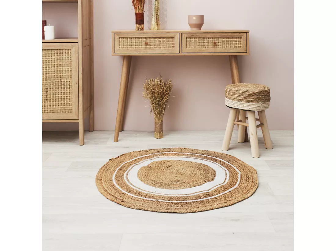 Tapis Rond Déco en Jute 