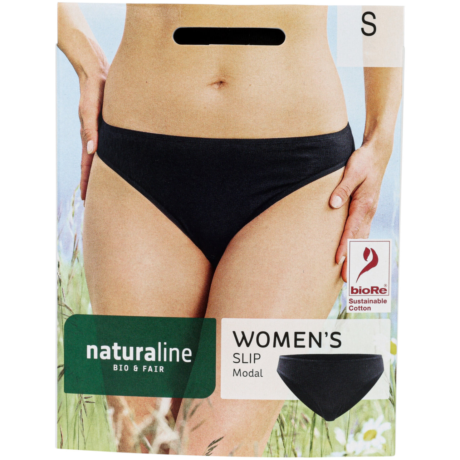 Naturaline Textil Damen Slip schwarz S
