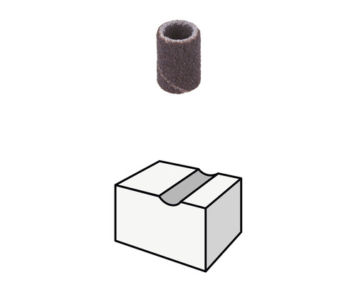Dremel schuurbanden Ø 6,4 mm, korrel 120 (438) 6-pack