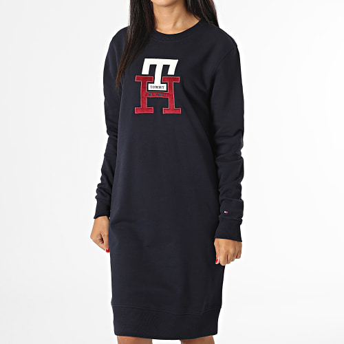 Robe Sweat Femme Terry Monogram 7442 Bleu Marine