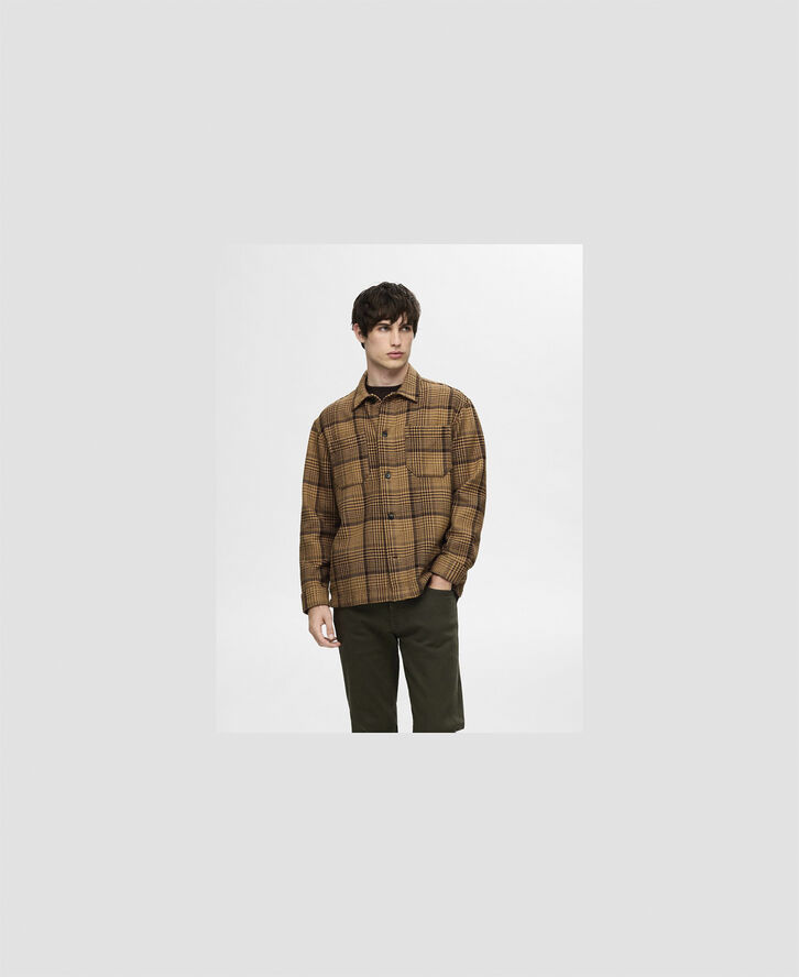 Selected Homme SLHBOXY-HOUNDSTOOTH BIG CHECK OVERS Chocolate torte/checks