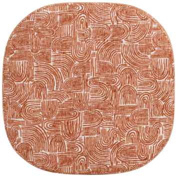 KARWEI poef Noé terracotta stof