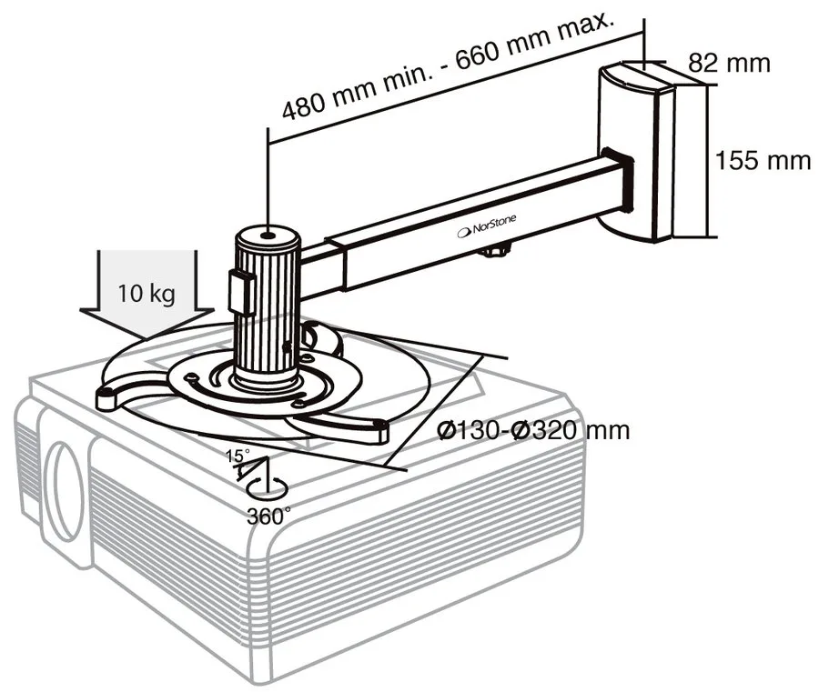 NorStone Proje-W Supports pour vidéoprojecteurs