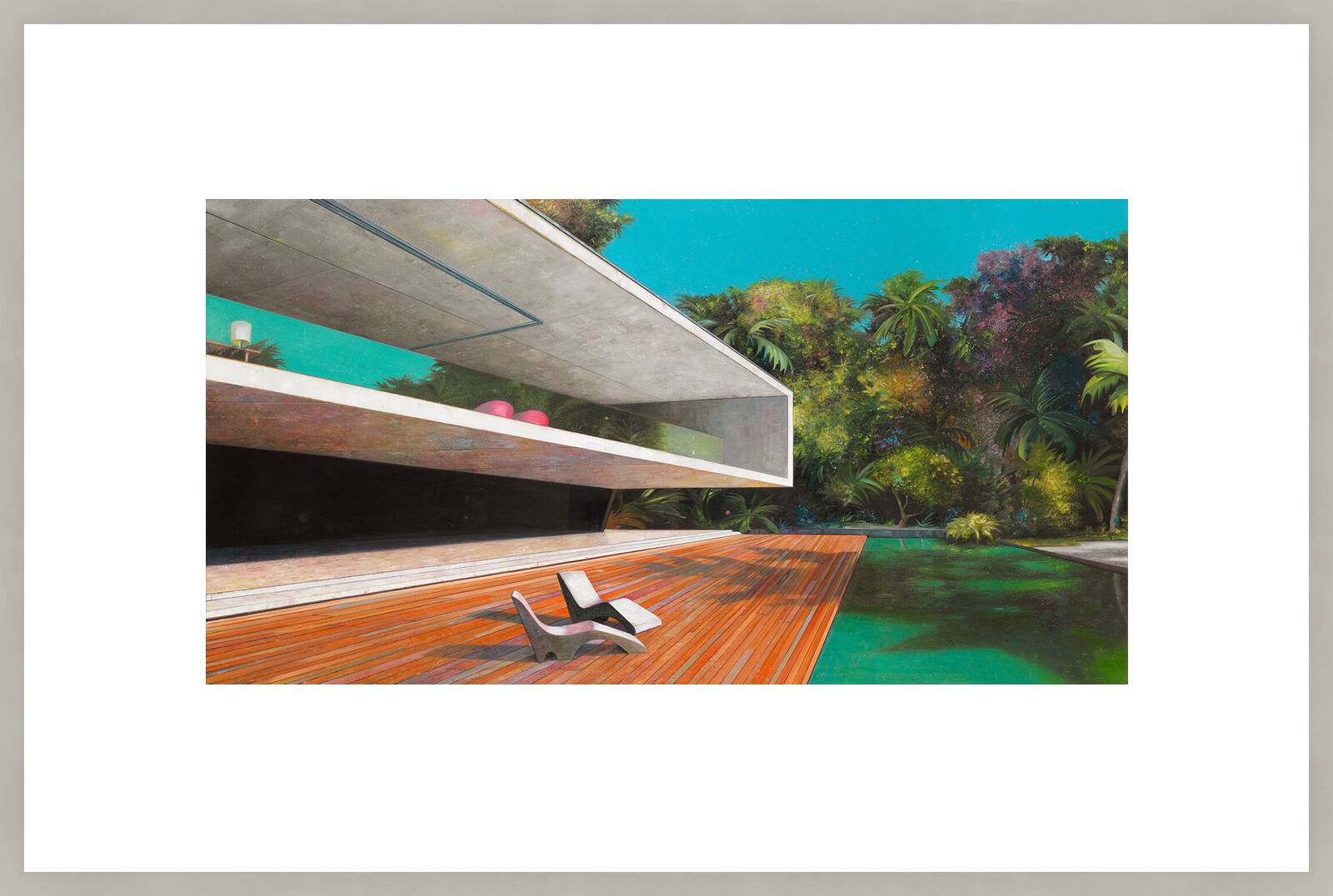 Modern house with pool 2 by Jens Hausmann - Limited Edition. Edition of: 100. Signed.