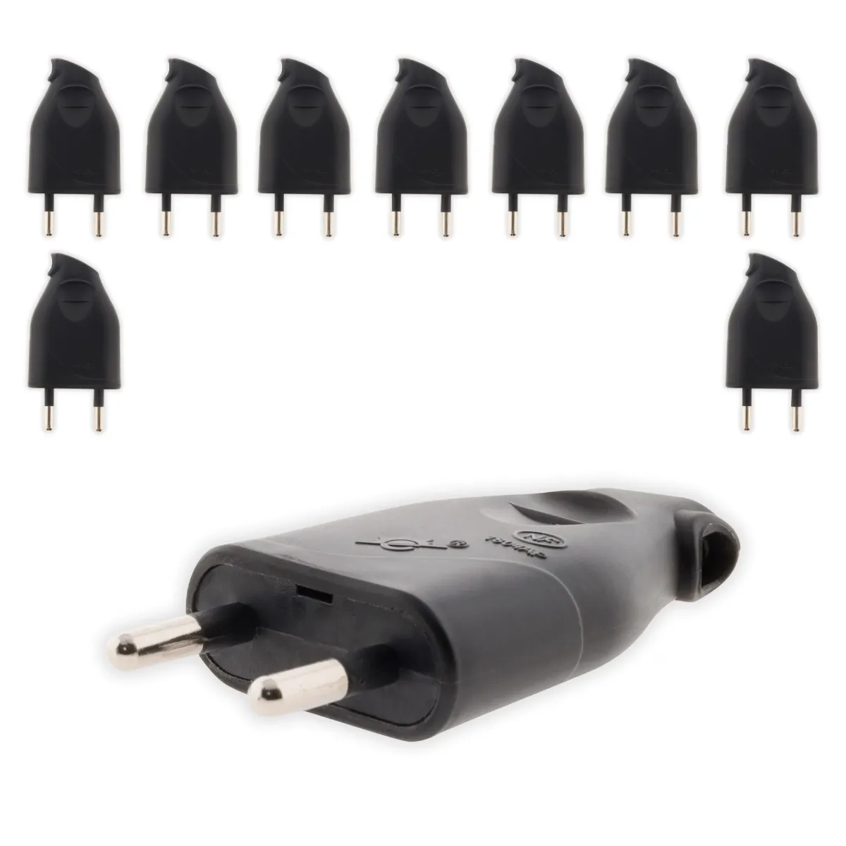 Zenitech Lot de fiches mâles - Noir