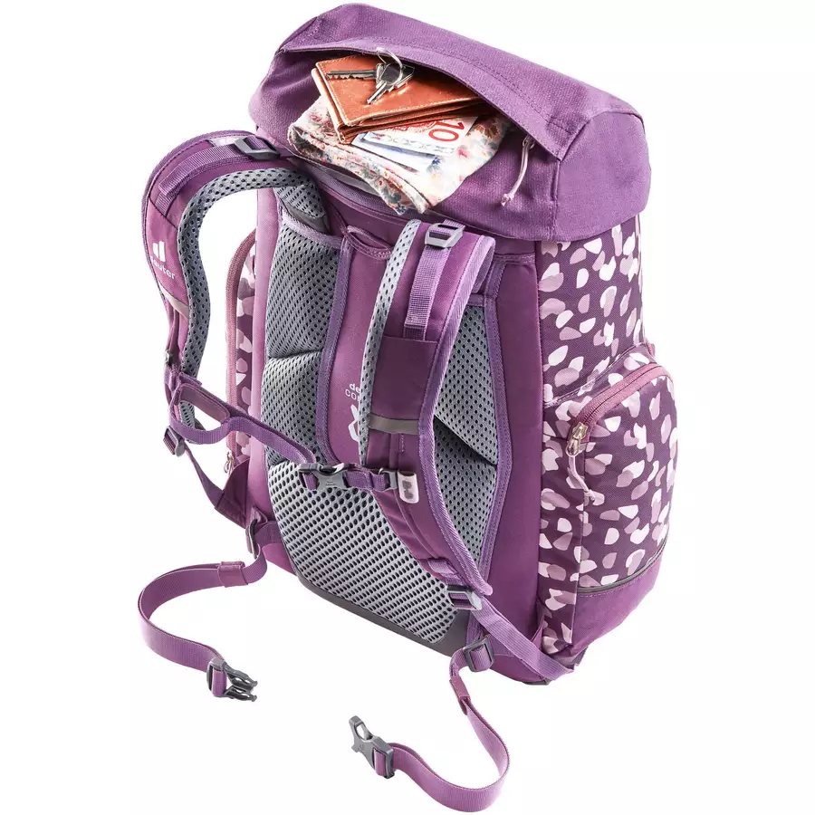 Deuter School Scula - Schulrucksack 49 cm plum dots