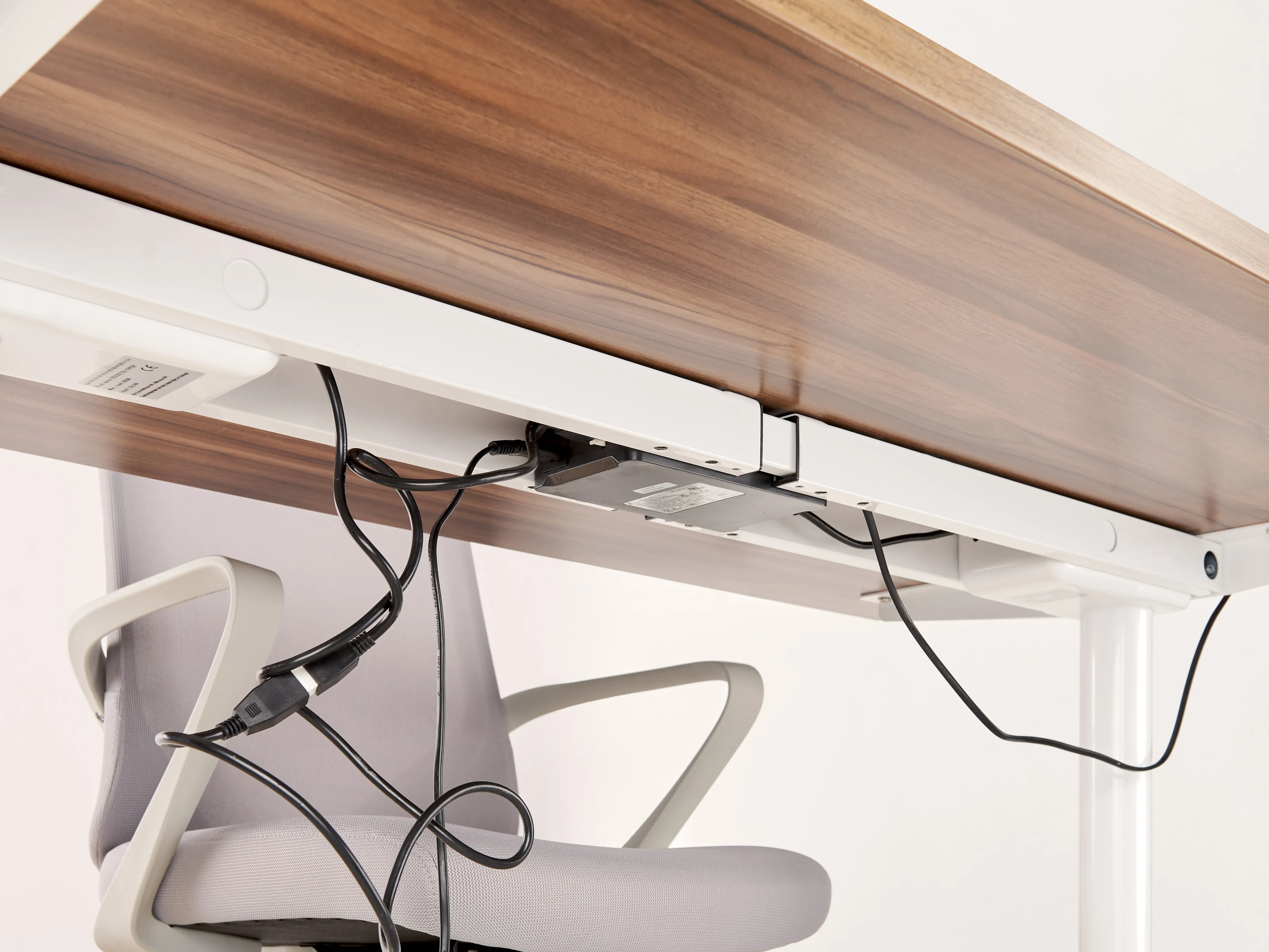 Kabelgoot voor elektrisch verstelbaar bureau TRACIE Wit