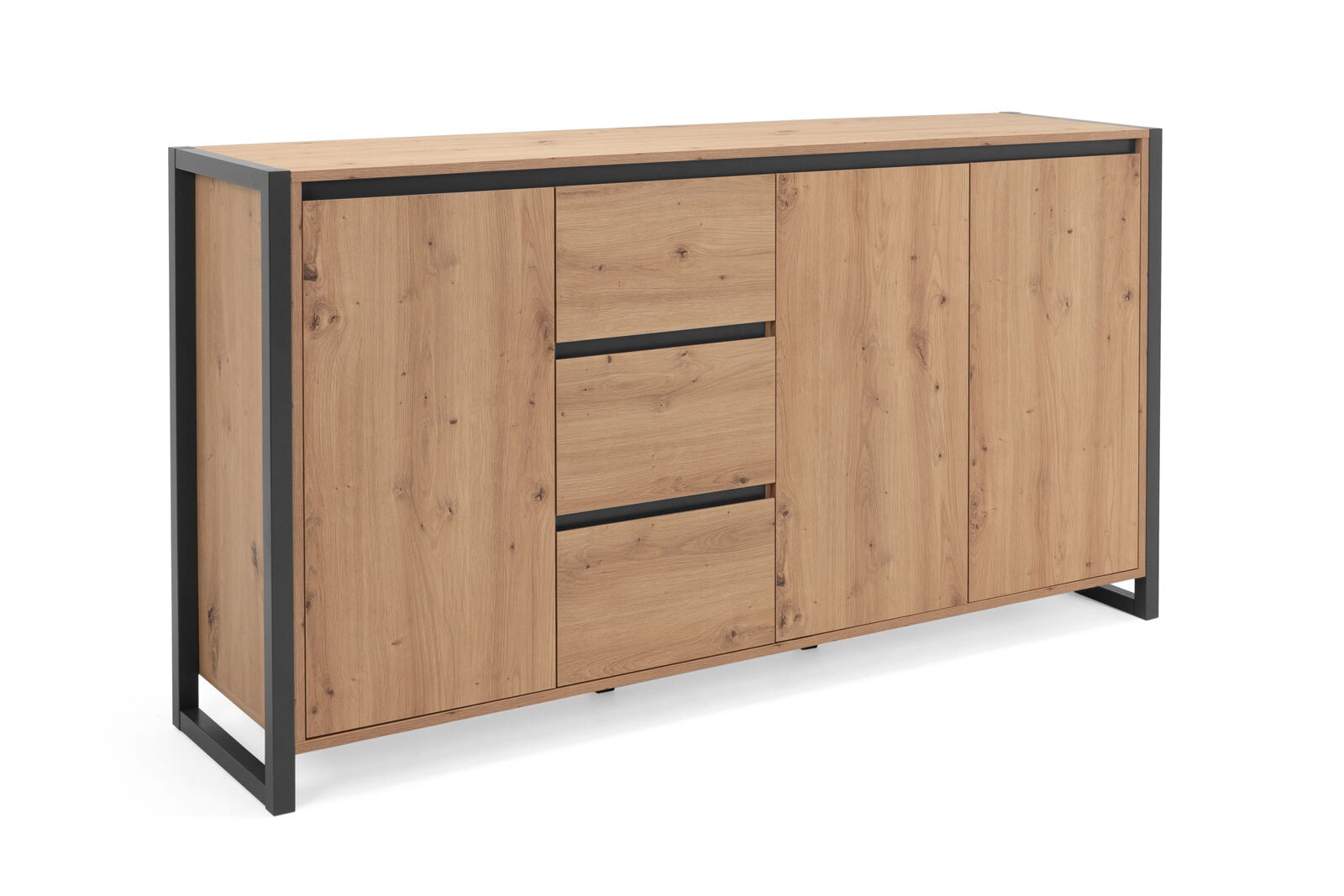Sideboard Denver Artisan Oak-Optik/Anthrazit 160 x 88 x 40 cm