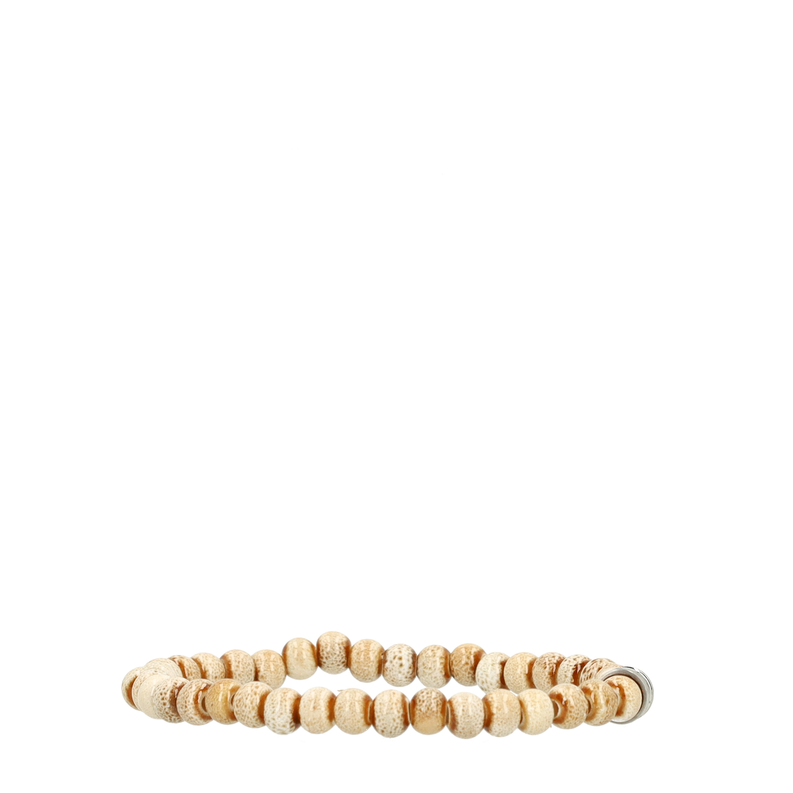 Beige armband van keramische kralen