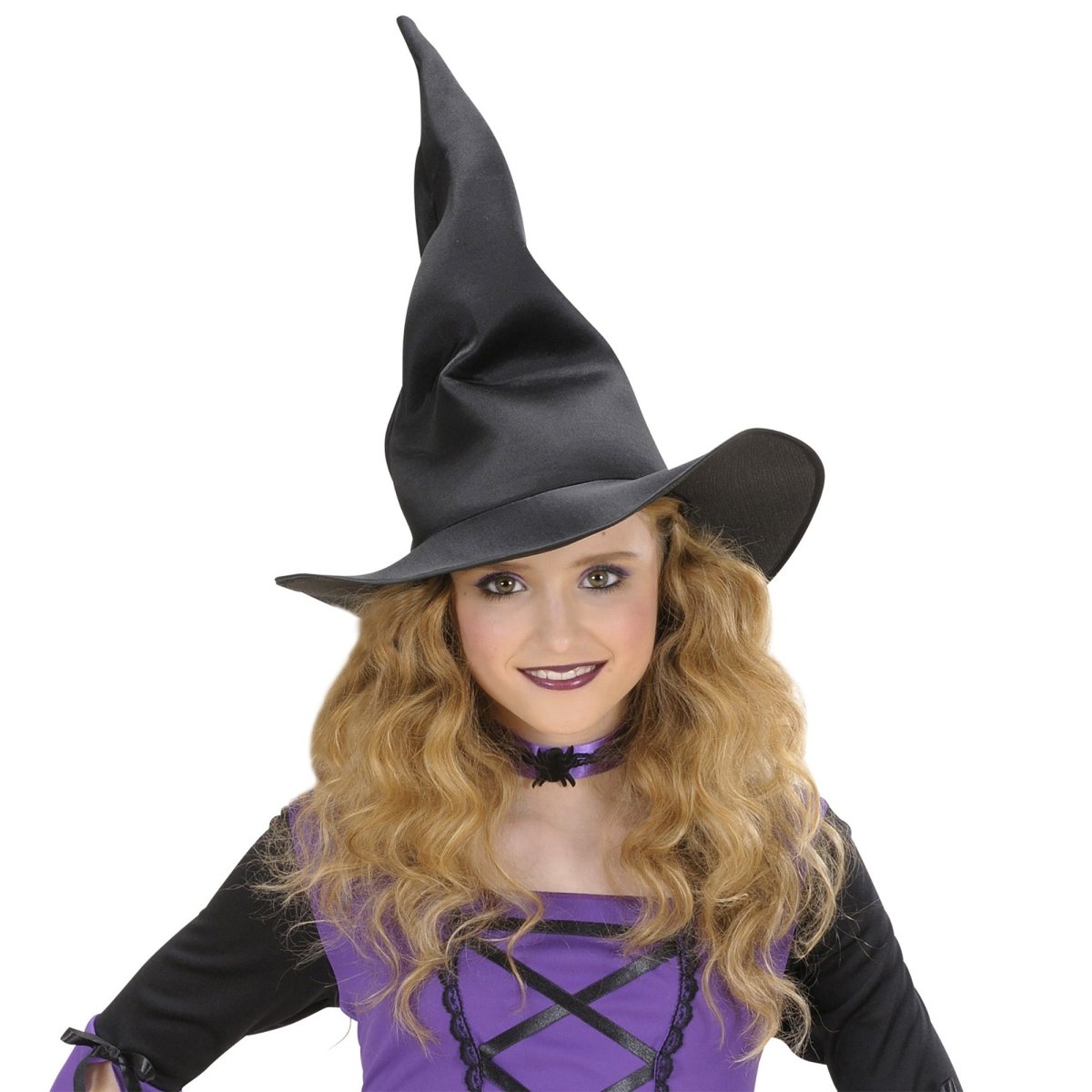 Halloween Heksenhoed Zwart Kind Gekreukeld