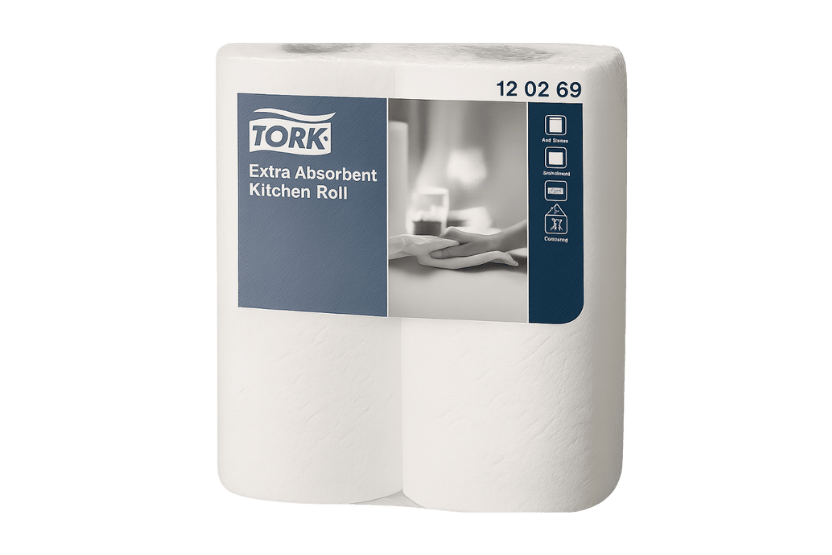 Tork® Extra Absorberende Keukenrol 2-laags 12x15,4m Wit Premium (12026