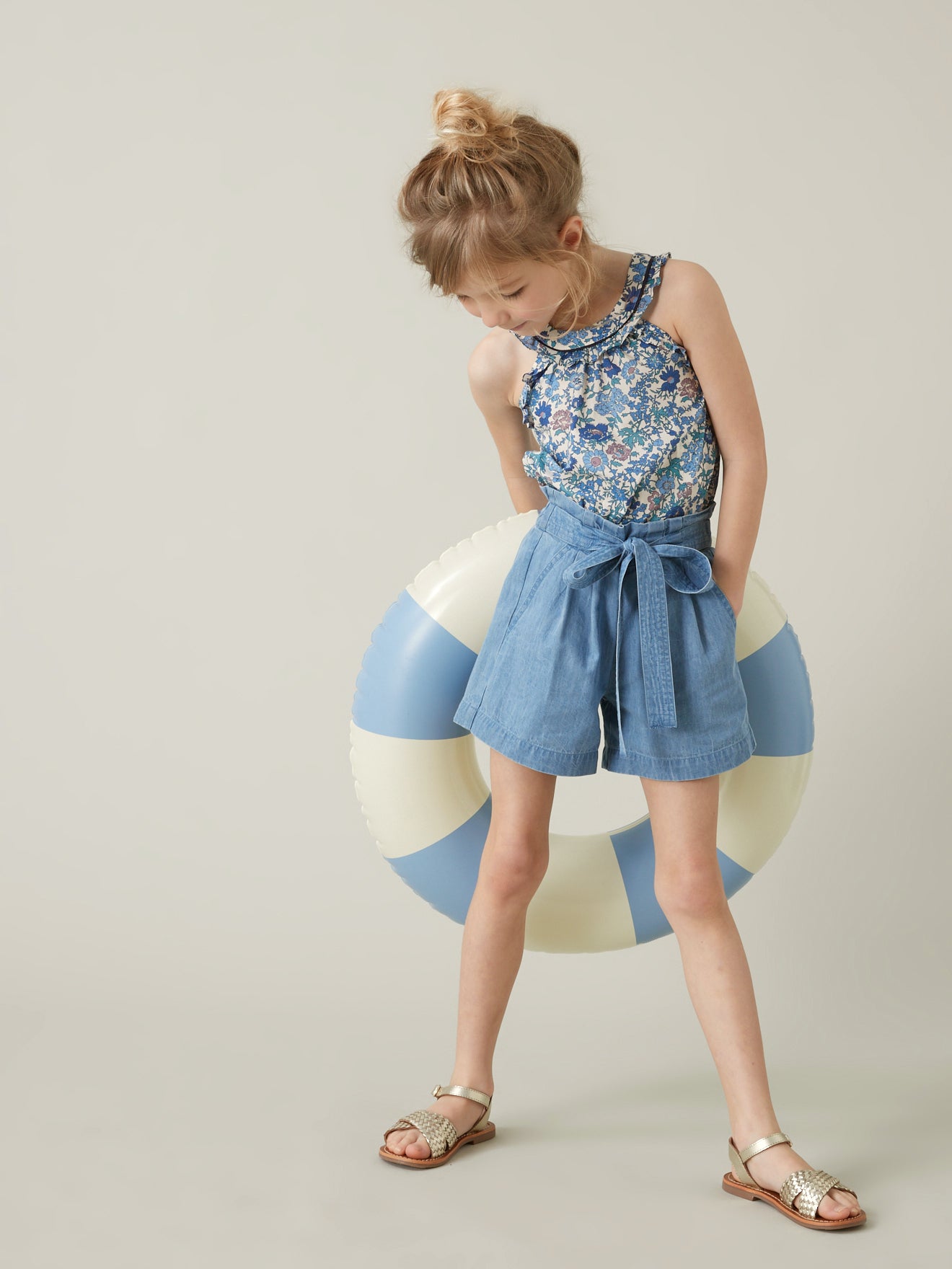 Top fille en tissu Liberty