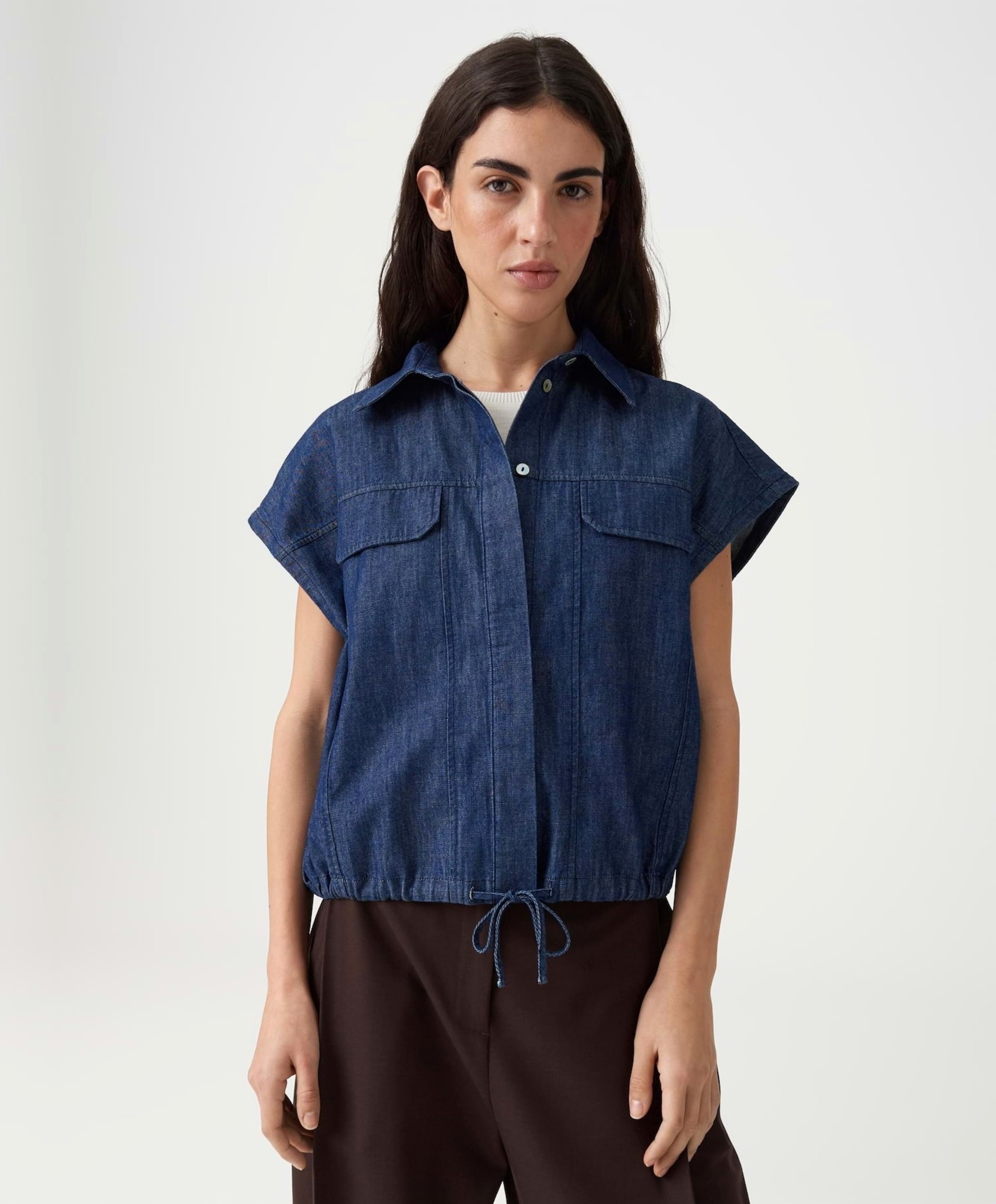 OPUS Dames blouse blauw