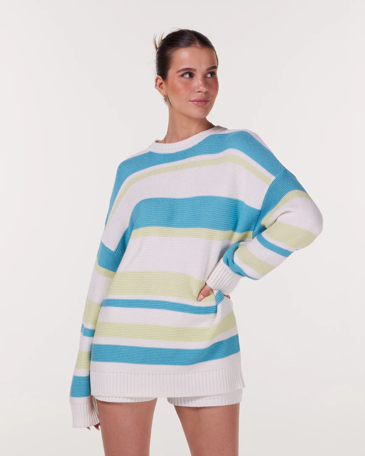 Bumpro Sundazed Striped Knit Sweater Spirello Blue Moon