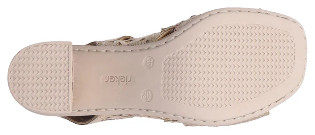 Rieker Sandalette  Sommerschuh, Sandale, Blockabsatz, mit modischer Schaftgestaltung