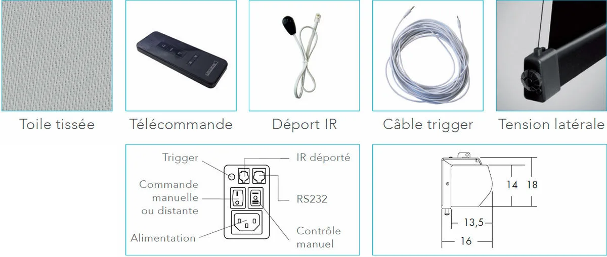 Lumene Coliseum Acoustic UHD 4K 270C (16:9) Écrans de projection électriques