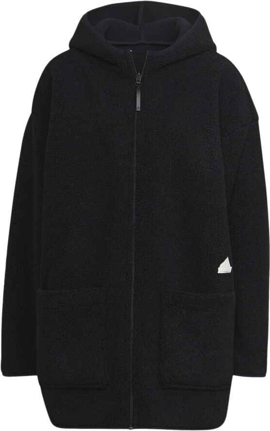 adidas Polar Fleece Long Hooded fleecejakke Sort