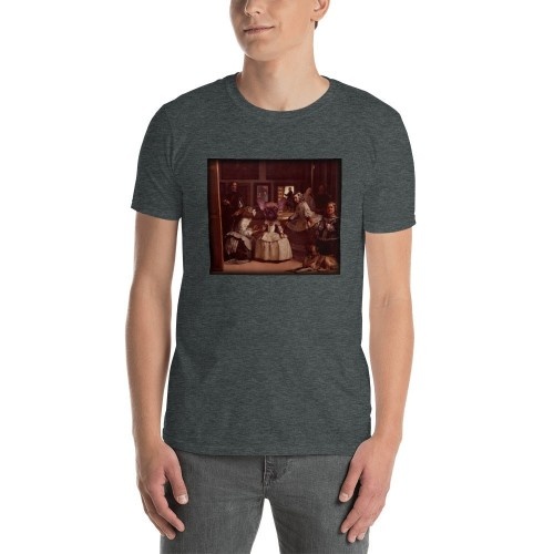 Camiseta masculina Mascochula, Las Meninas, personalizada com seu animal de estimação, cinza escuro