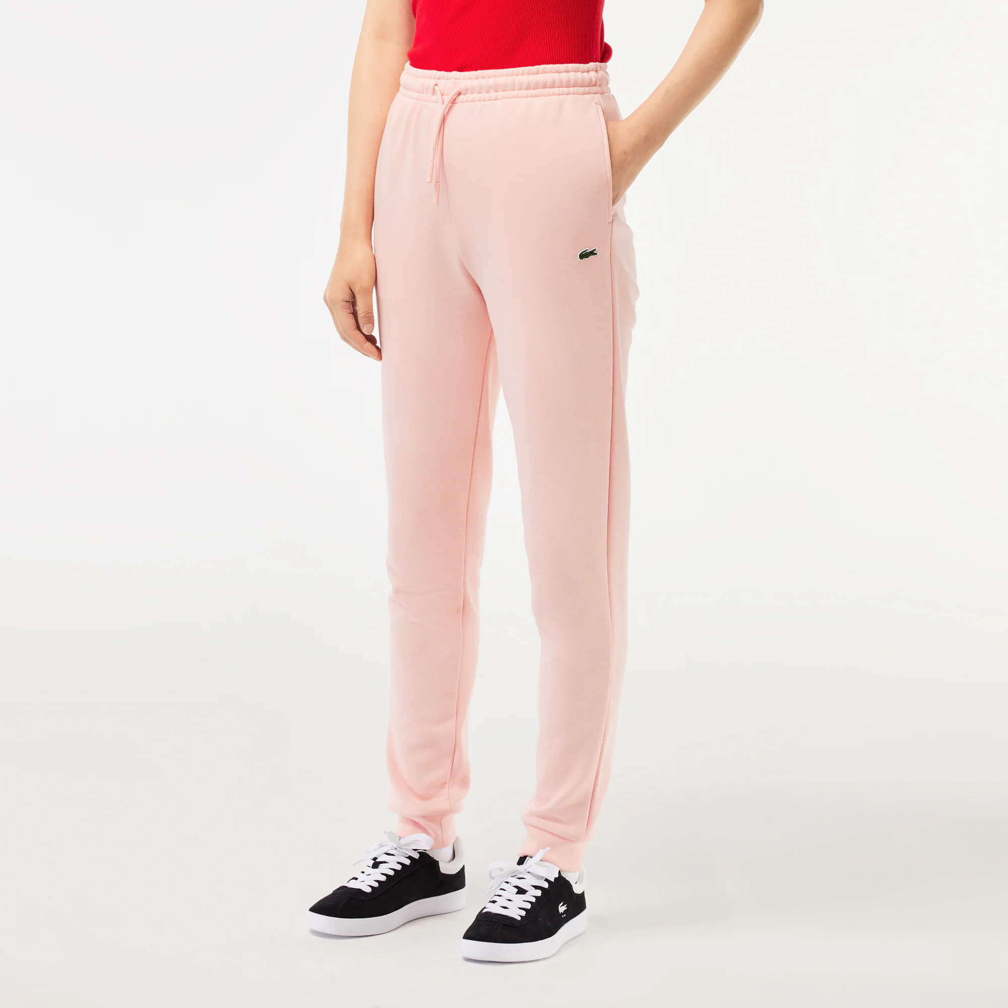 Damen LACOSTE Jogger Trainingshose aus ungerautem Fleece Traningshosen - Rosa - Lacoste - Damen