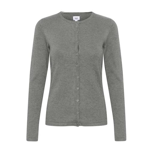 Saint Tropez MilaSZ R-neck Cardigan, Mist Grey Melange, XS
