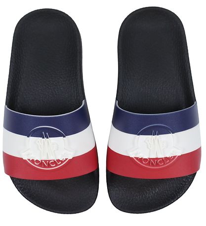 Moncler Bådesandaler - Petit Basile - Sort m. Logo