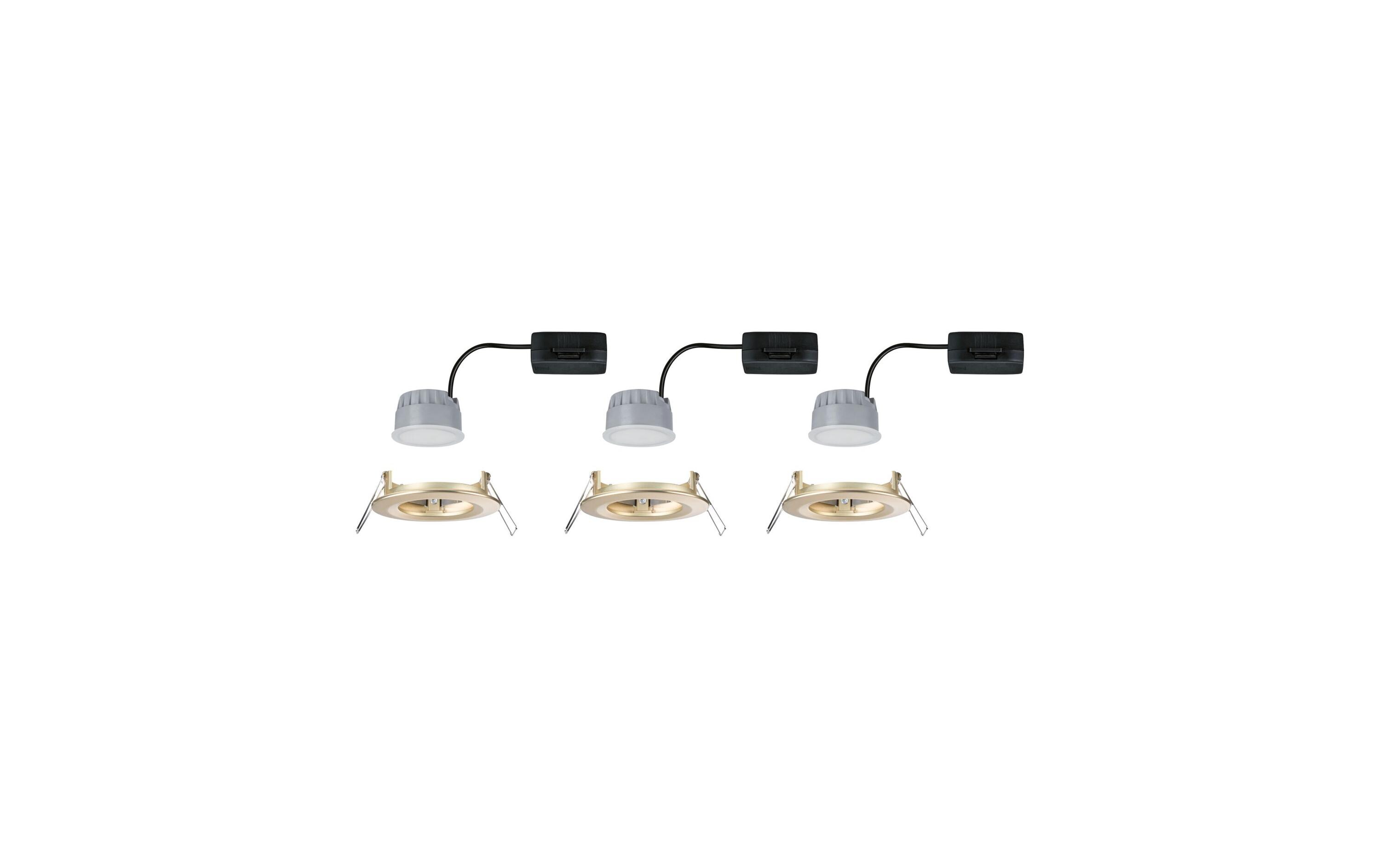 Einbauleuchte LED Nova Coin Basisset starr 3-Step-Dim GoldDimmbare runde Einbauleuchte
