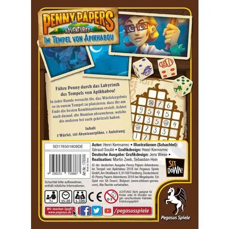 Pegasus Spiele Penny Papes Adv.:Im Tempel
