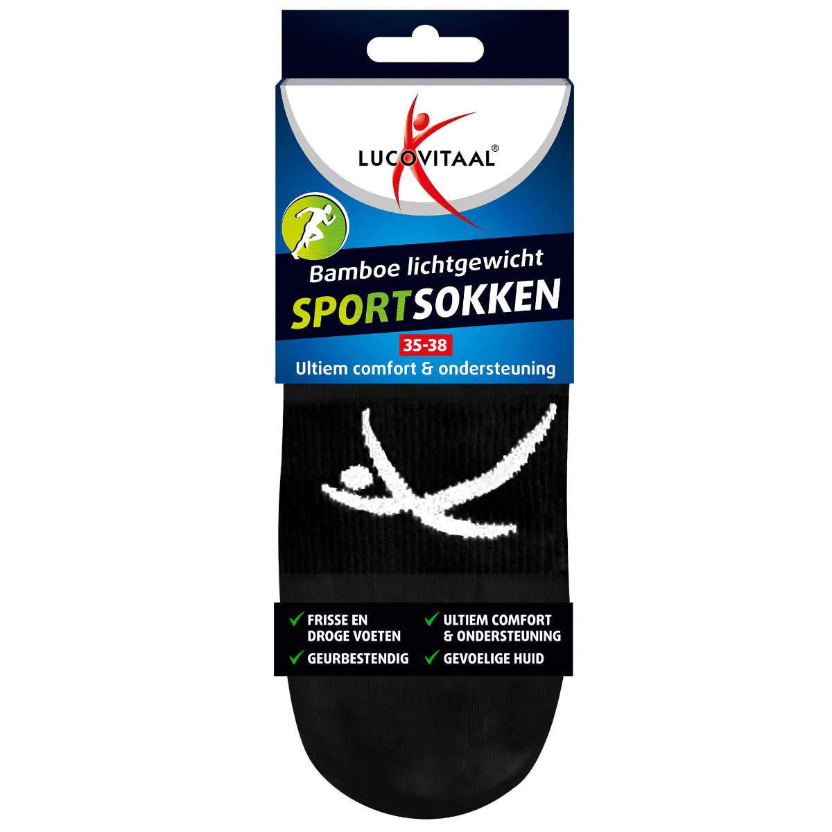 Bamboe Zwarte Sportsokken 3 paar